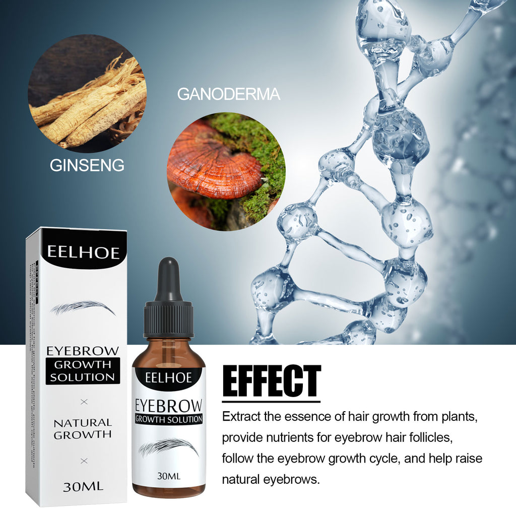 EELHOE Eyebrow Liquid Eyebrows Dark and Dense Natural Essential Oil Liquid Dense Eyebrow Repair Gentle Moisturizing Care Solution