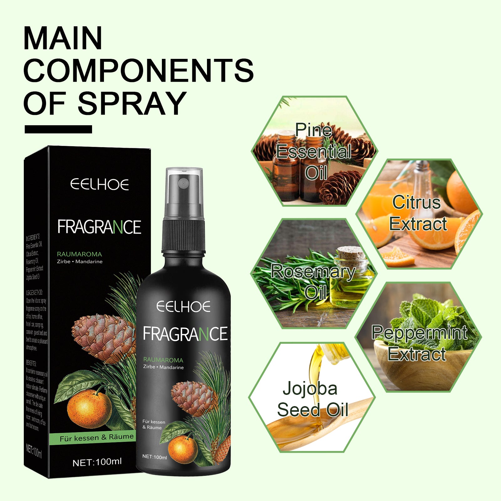 EELHOE Air Freshener Fragrance Spray Indoor Bedroom Long-lasting Fragrance Toilet Car Deodorant Freshener