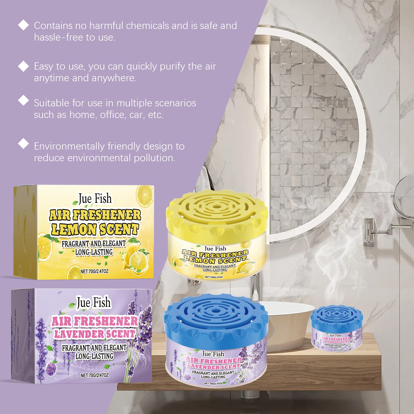 Jue-Fish Air Freshing Agent Living room bedroom bathroom indoor fresh long-lasting fragrance deodorizer