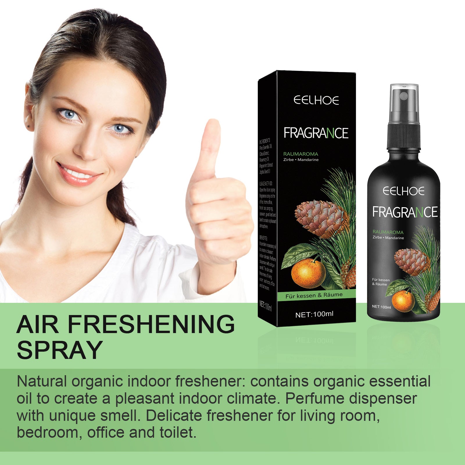 EELHOE Air Freshener Fragrance Spray Indoor Bedroom Long-lasting Fragrance Toilet Car Deodorant Freshener