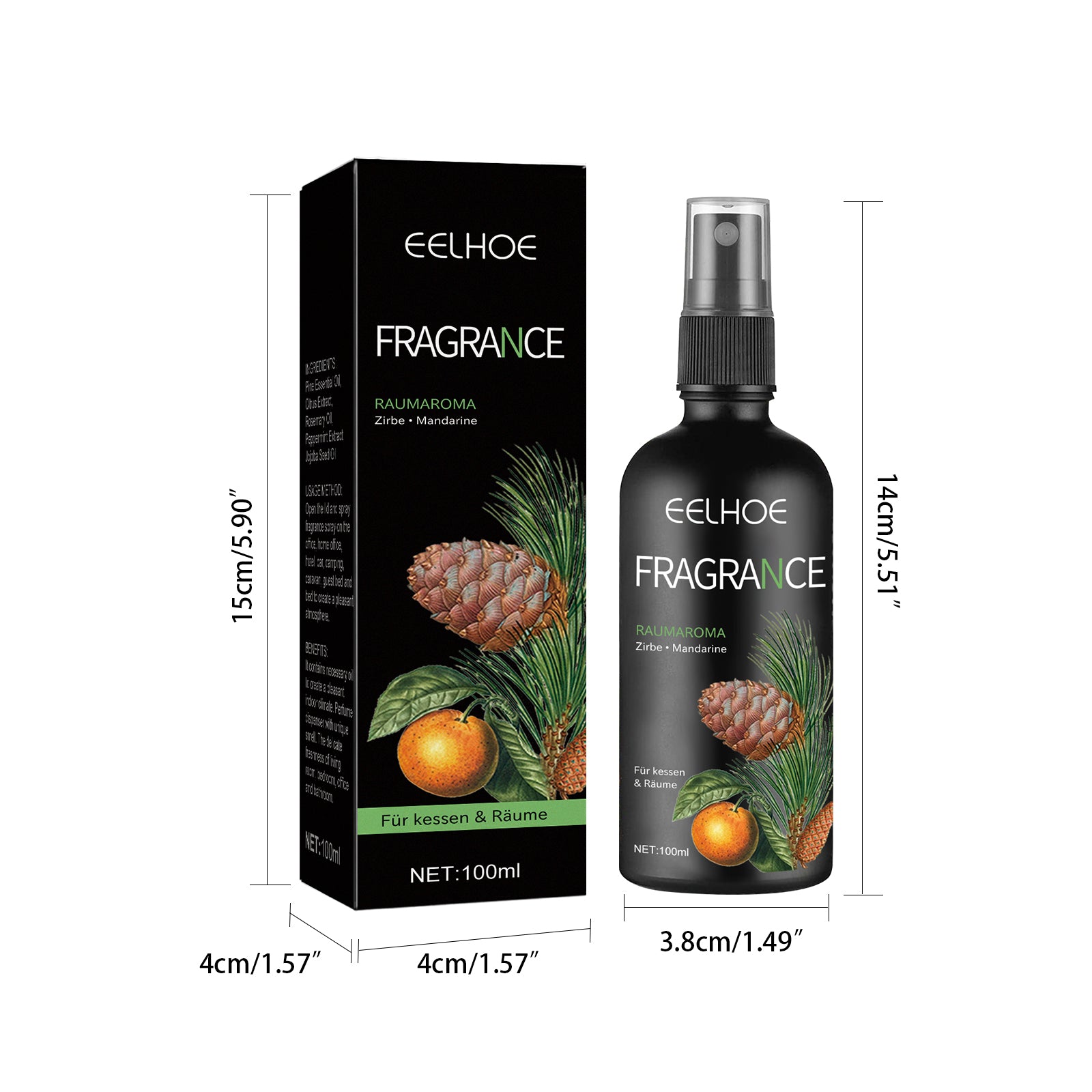 EELHOE Air Freshener Fragrance Spray Indoor Bedroom Long-lasting Fragrance Toilet Car Deodorant Freshener